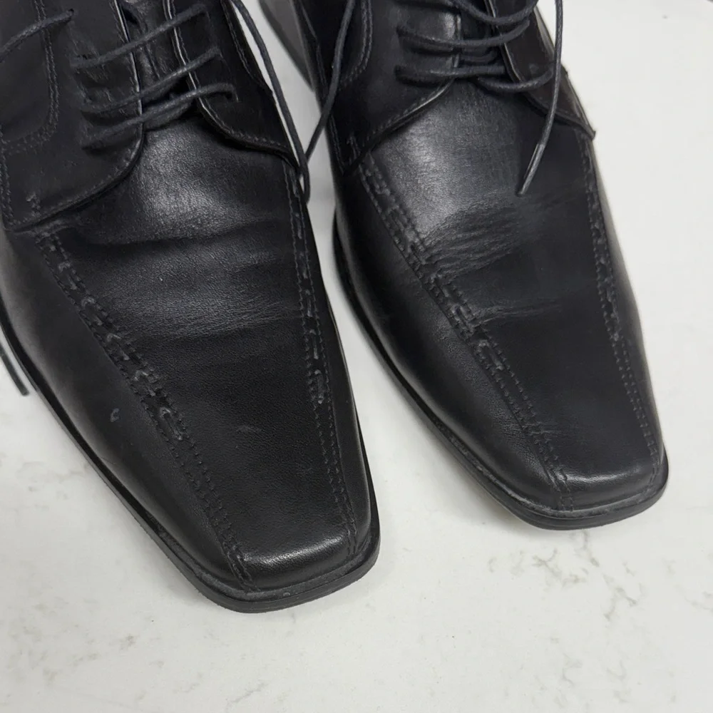 MEMPHIS by Giorgio Selini Black Leather Oxfords